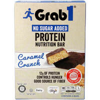 חטיף חלבון קרמל קראנץ ללא תוספת סוכר גראב 1 מור ים מרקטינג 4 * 47 גרם