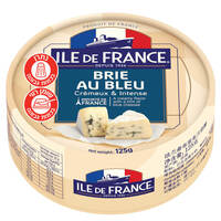 גבינת מיני ברי בשלה עם עובש לבן וכחול 28% איל דה פרנס 125 גרם