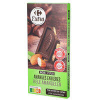 שוקולד מריר עם שקדים שלמים קלויים קרפור אקסטרה 200 גרם