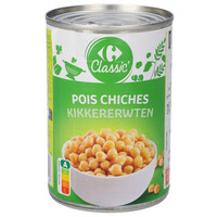 גרגירי שימורי חומוס שלם במי מלח קרפור קלאסיק 265 גרם