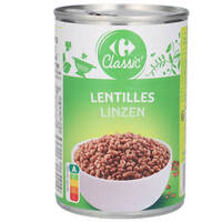 שימורי עדשים ירוקות במי מלח קרפור קלאסיק 265 גרם