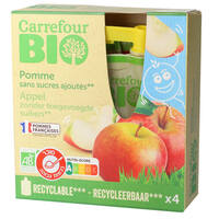 מחית תפוחי עץ אורגנית ללא תוספת סוכר קרפור ביו 4 * 90 גרם