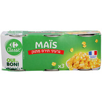 גרעיני תירס מתוק קרפור קלאסיק 3 * 150 גרם