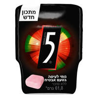 גומי לעיסה בטעם אבטיח ללא סוכר ריגלי 5 61.8 גרם