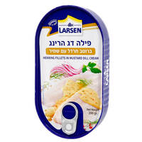 פילה דג הרינג ברוטב חרדל ושמיר לארסן 200 גרם