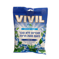 סוכריות ללא סוכר בטעם מנטה חריף ויויל 60 גרם
