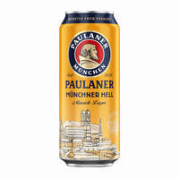 בירה לאגר בהירה מינכן הל בפחית פאולנר 500 מ