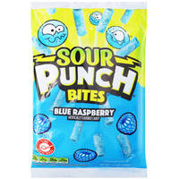 ממתק חמצוץ מיני גלילים בטעם אוכמניות כחולות סאוור פאנץ' מור ים מרקטינג 105 גרם