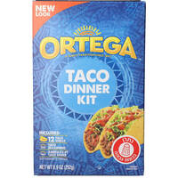 ארוחת טאקו דינר קיט עם תיבול ורוטב אורטגה 252 גרם