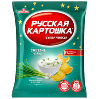 חטיף צ'יפס תפוחי אדמה בטעם שמנת ובצל רוסקארט פרוטרי שיווק 80 גרם