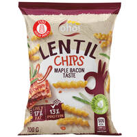 חטיף צ'יפס עדשים בטעם בייקון אוהו פרוטרי שיווק 100 גרם