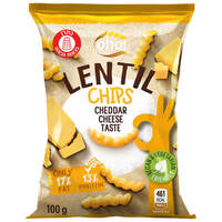 חטיף צ'יפס עדשים בטעם גבינת צדר אוהו פרוטרי שיווק 100 גרם