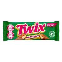 חטיף שוקולד חלב עם קרמל בטעם אגוזי לוז טוויקס 46 גרם