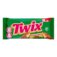 חטיפי ביסקוויט קרמל ואגוזי לוז בציפוי שוקולד חלב טוויקס 5 * 46 גרם