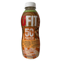 שייק חלב ללא שומן ללא תוספת סוכר 50 גרם חלבון בטעם קרמל מלוח יופיט 500 מ