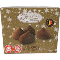 טראפלס בלגי בטעם שוקולד מצופה אבקת קקאו לה סין טסה שוקולד 150 גרם