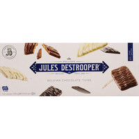 עוגיות דקות מצופות שוקולד מריר חלב ולבן ג'ולס דסטרופר 100 גרם