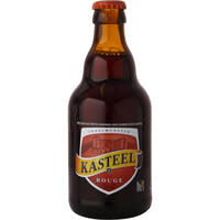 בירה בלגית חזקה 8% מתובלת בדובדבנים בבקבוק קסטיל רוז' 330 מ