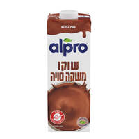 משקה סויה בטעם שוקו אלפרו 1 ליטר