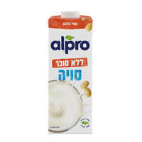 משקה סויה ללא סוכר אלפרו 1 ליטר