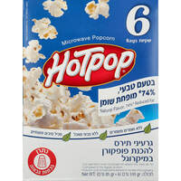 פופקורן בטעם טבעי הוט פופ לייט ליימן שליסל 6 * 85 גרם