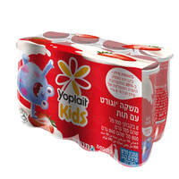 משקה יוגורט ביו תות שטוזים יופלה 8 * 100 מ
