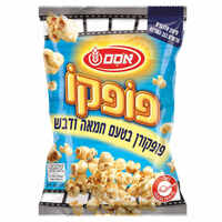 פופקורן פופקו מוכן בטעם חמאה ודבש אסם 80 גרם