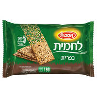לחמית כפרית קרקר מקמח חיטה מלא עם דגנים מלאים אסם 190 גרם