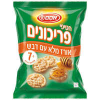 חטיפי פריכונים אורז מלא ודבש אסם 80 גרם