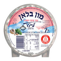 גבינה מותכת לייט שום שמיר 7% מון בלאן 120 גרם