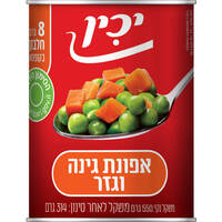 אפונה וגזר יכין 550 גרם