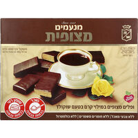 ופלים מצופים במילוי קרם בטעם שוקולד מצופית מנעמים 400 גרם