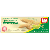 ופלים ללא תוספת סוכר בטעם לימון מן 180 גרם