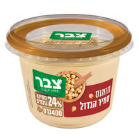 חומוס סמיר הגדול עם 24% טחינה סלטי צבר 400 גרם