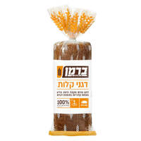 לחם קל פרוס מקמח חיטה מלא בתוספת דגנים דגני קלות ברמן 500 גרם