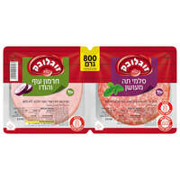 צמד סלמי תה מעושן ומקניק עוף והודו אפוי חרמון זוגלובק 2 * 400 גרם