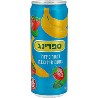 נקטר פירות בטעם תות בננה בפחית ספרינג 330 מ