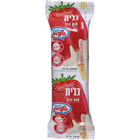 שלגון חלבי בשומן צמחי בטעם וניל בציפוי שרבט בטעם תות גלית פלדמן 70 גרם