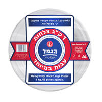 צלחות חד פעמיות עבות במיוחד הנמל כ-66 יחידות