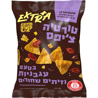 טורטיה צ'יפס בטעם עגבניות וזיתים שחורים אקסטרה 60 גרם