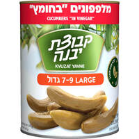 מלפפון גדול בחומץ 7-9 יבנה 560 גרם