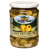 זיתים ירוקים נטולי גלעין בצנצנת קבוצת יבנה 540 גרם
