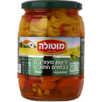 ירקות מעורבים כבושים חתוכים שימורי מוטולה 360 גרם