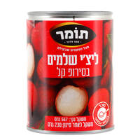 ליצ'י שלמים בסירופ קל תומר 567 גרם