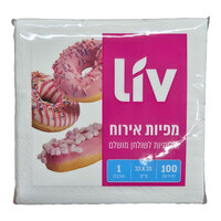 מפיות מנייר טישו חד שכבתי 33*33 ס