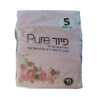 מגבוני נייר טישו דו שכבתי פיור חי מוצרי נייר 5 * 100 יחידות