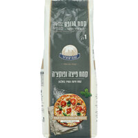 קמח פיצה ופוקצ'ה מנופה עשיר בחלבון בשקית טחנות ישראליות 1 קילו