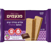 ופלים בטעם שוקולד מנעמים 200 גרם