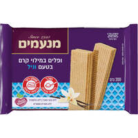 ופלים בטעם וניל מנעמים 200 גרם