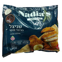שניצל טבעוני מחלבון אפונה בציפוי פנקו בסגנון בשר עוף נדיה אליס 500 גרם